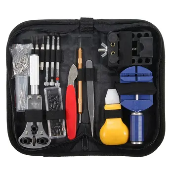 

144pcs/set Watch Repair Tool Kit Watch Clock Opener Link Remover Spring Bar Tool Set With Black Water Resistant Storage Bag