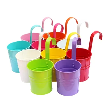 

1 Set of 10x10x8cm Detachable Flower Pot Iron Crafts Succluents Flowerpot Hanging Planter Flower Holder