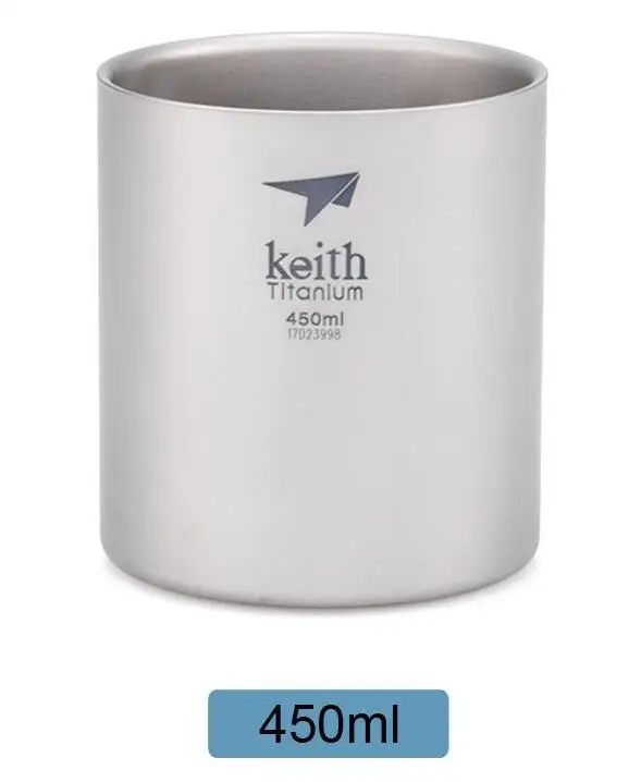 Набор из 4 кружек с двойными стенками Keith titanium Ti3501