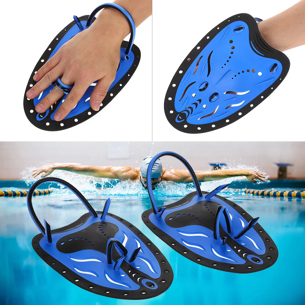 

2Pcs Swimming Paddles Silicone Diving Hand Paddle Webbed Gloves Adjustable PP Web Gloves Diving Training Hand Fin