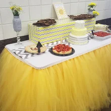 Тюлевая скатерть для стола ручной работы, вечерние, свадебные, для украшения дома, для дня рождения, вечеринки/детского душа, шифоновая, марлевая, свадебная вуаль