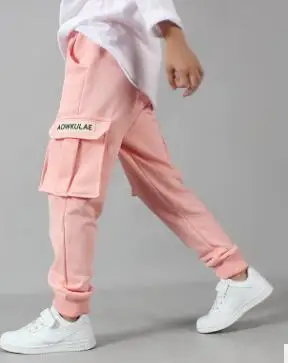 pink JENYA/ г. Новые весенне-осенние штаны для мальчиков детские брюки повседневные штаны детская одежда с карманами детская одежда штаны для младенцев - Цвет: pink