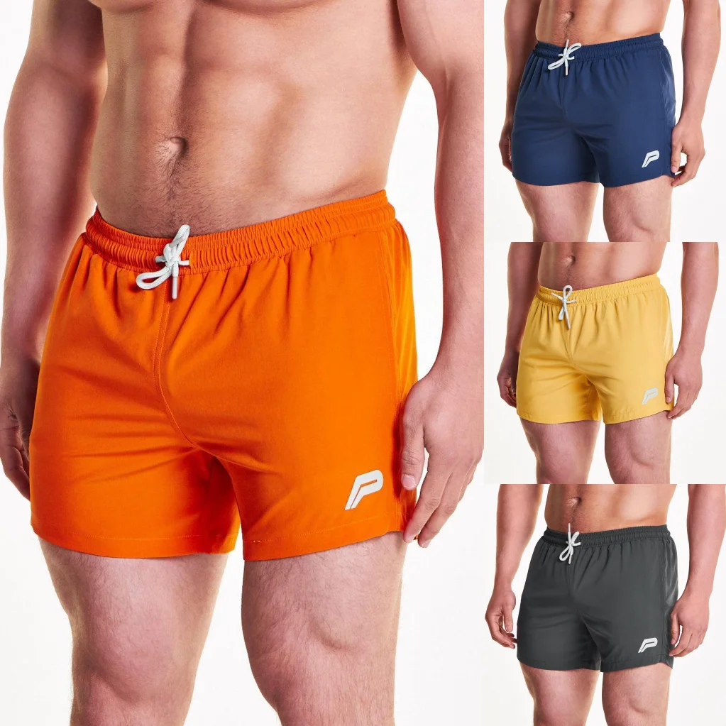 

Men's gyms fitness bodybuilding shorts eight basic models new fashion color matching casual tether breathable boutique shorts