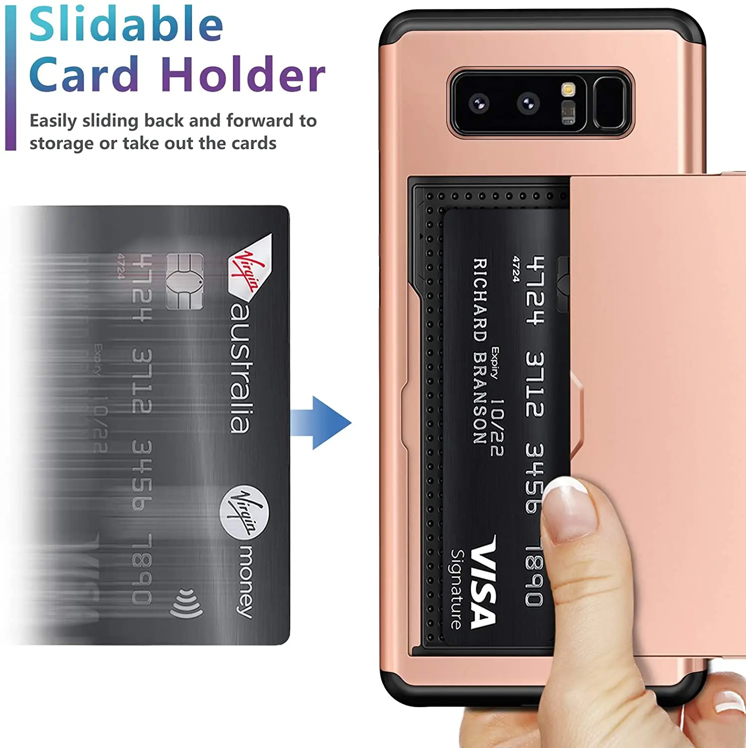Custodia A Portafoglio Per Porta Carte Di Credito Per Samsung Galaxy Note 8 Cover Per Samsung Galaxy Note8 Cover Per Samsung Note 8 Coque