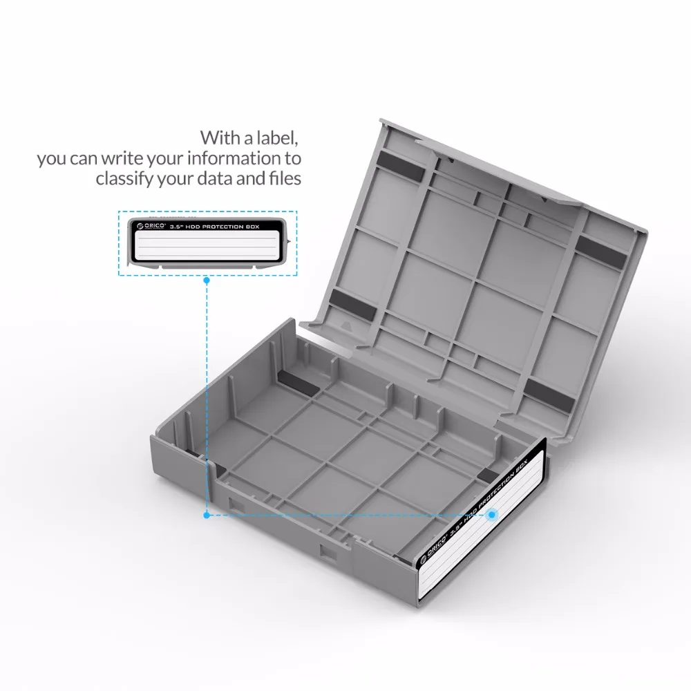 ORICO 3.5 Inch External Storage Box HDD SSD label Design Moisture-proof