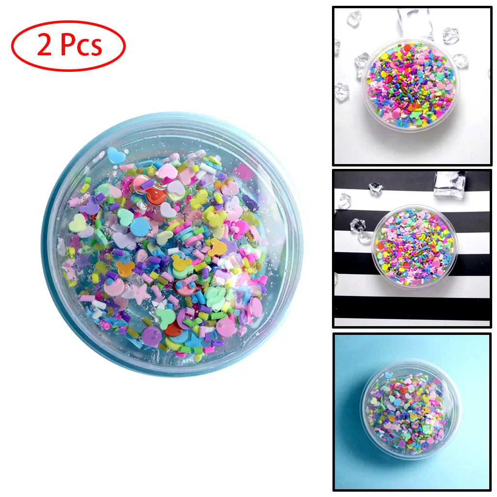 2pc Crystal Cloud slime Kids Relief Stress Toys Gift Anti-stress toy Play dough cute slime charms Polymer Clay Anti stress #B