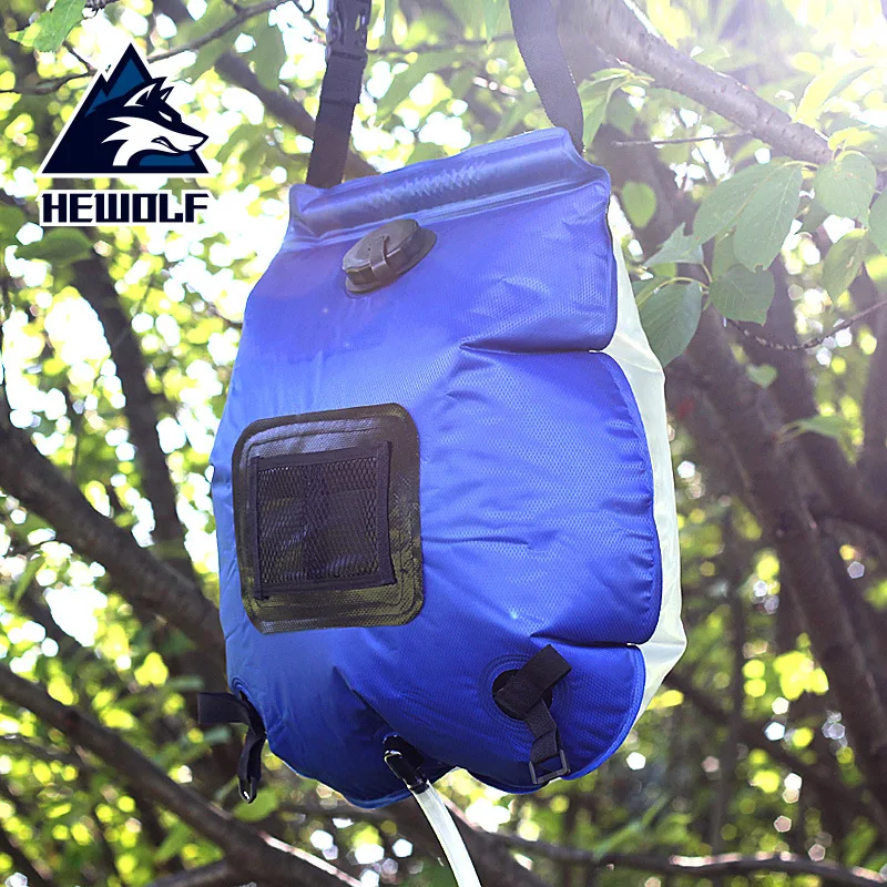 Hewolf 20L сумка для душа на открытом воздухе Складная солнечная энергия с подогревом ПХВ резервуар для воды кемпинг путешествия Пешие прогулки Альпинизм пикника хранение воды
