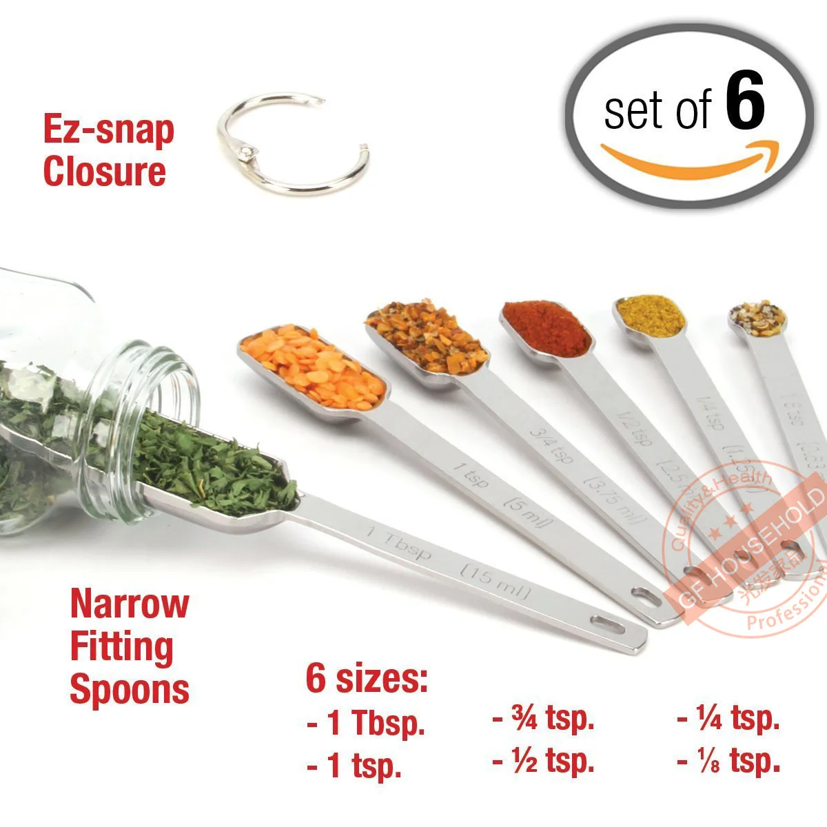 Квадратная ложка из нержавеющей стали 6 шт. пищевая ложка|Мерные ложки| |