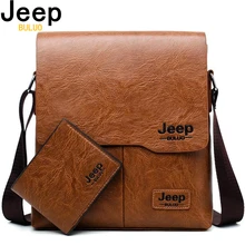 Homens tote bags definir jeep buluo famosa marca nova moda homem de couro saco do mensageiro masculino cruz corpo ombro sacos de negócios para homens(China)