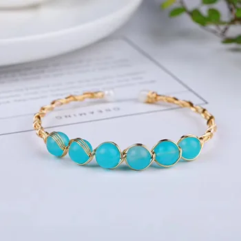 

Supply Of Natural Ice Through Tianhe Stone 14K Gold Braided Bracelet Natural Pearl Bracelet Living Mouth Adjustment Jewelry