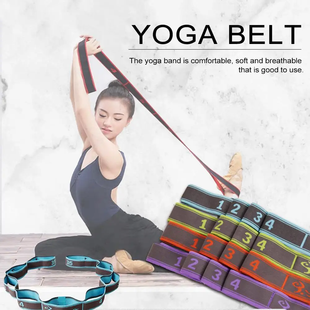 Yoga Stretch Elastic Band Exercise Resistance Band Beginners Training Pull Tape Yoga Belt Fitness Equipment Yoga Assist Accessor