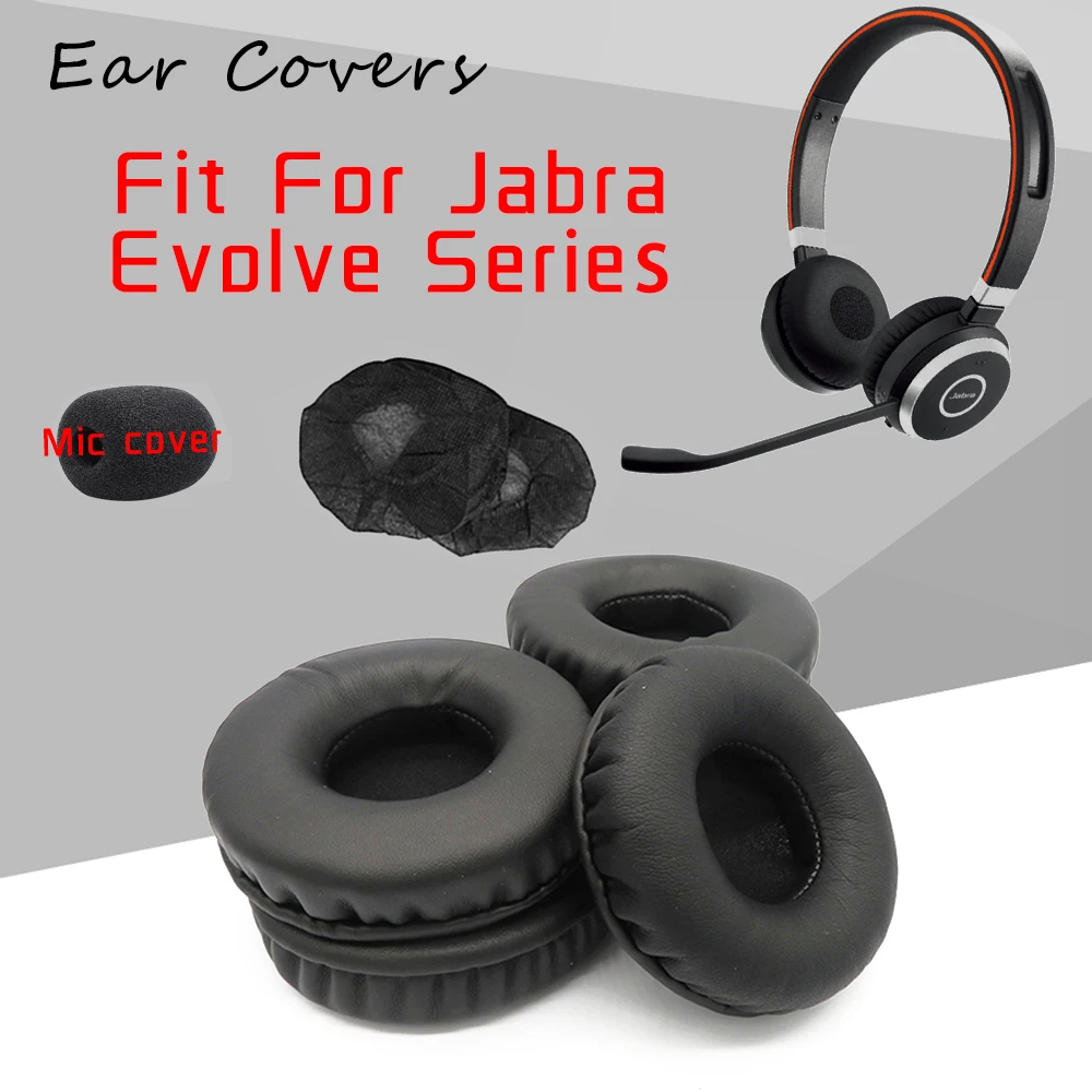 Almohadillas de repuesto para auriculares, piezas de reparación para Jabra  Evolve 65, 40, 30, 20 II UC MS SE, auriculares inalámbricos con cable, 1 par