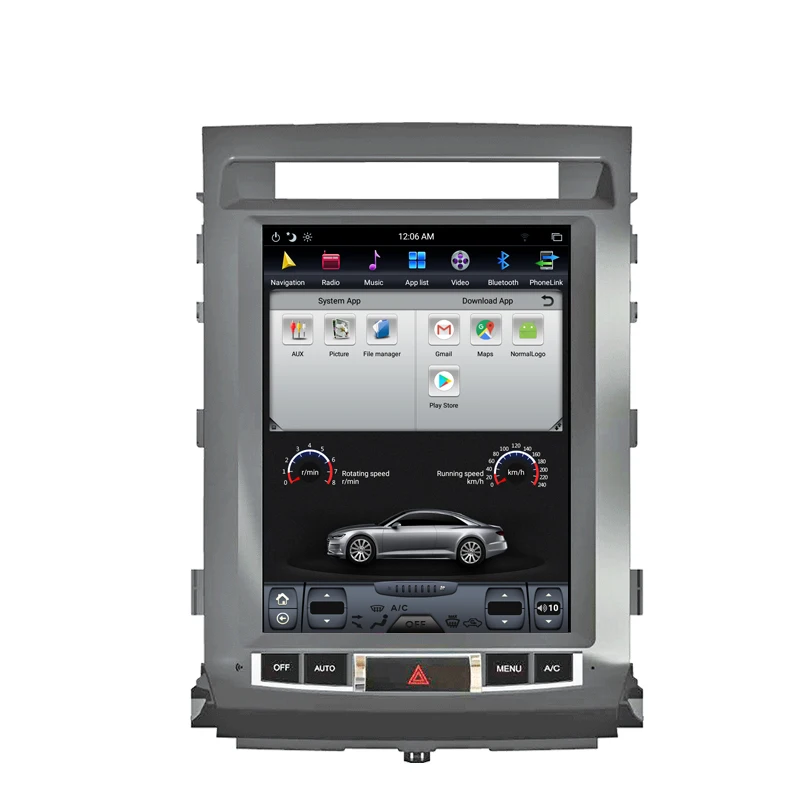 Clearance NAVITOPIA 12.1" Vertical Screen Tesla Android 7.1 Car GPS Navigation for Toyota Land Cruiser 2008-2015 Car DVD Multimedia Player 6