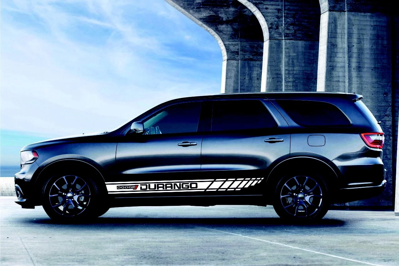 Для Dodge Durango 2x гоночные полосы графика виниловые наклейки на кузов стикер, логотип 2 цвета