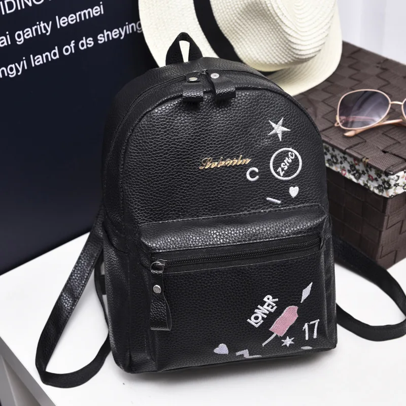 

2018 New Style Korean-style Fashion Casual PU Leather Versatile Backpack Women's