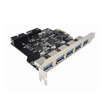 

7 Ports Desktop Computer Home Express Card High Speed Plug And Play Notebook Fast Transfer Power Connector PCI E To USB 3.0