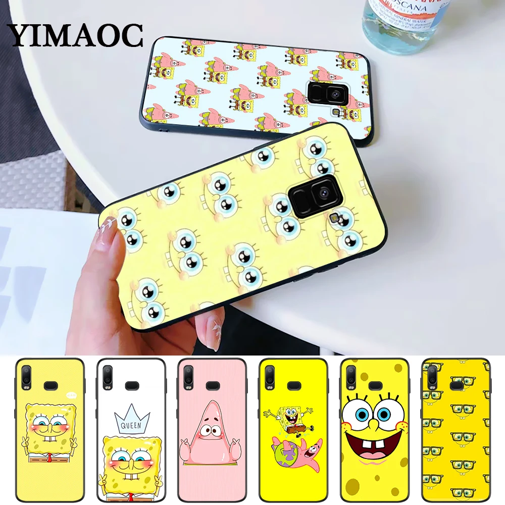 Квадратные штаны с рисунком из мультфильма Губка Боб шаблон Силиконовый чехол