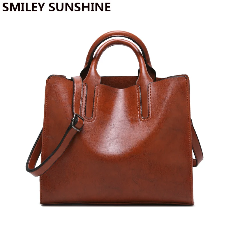 SMILEY SUNSHINE роскошные женские кожаные сумки с ручками дизайнерские на плечо Женская