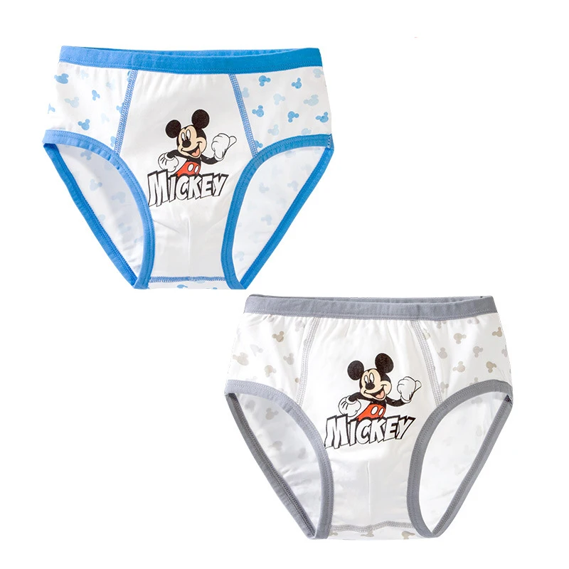 Children Underpants Lovely Cartoon Mickey Pattern Cotton Underwear for Boys Girls Soft Breathable Knickers 3-8 Years Kids Briefs - Цвет: D