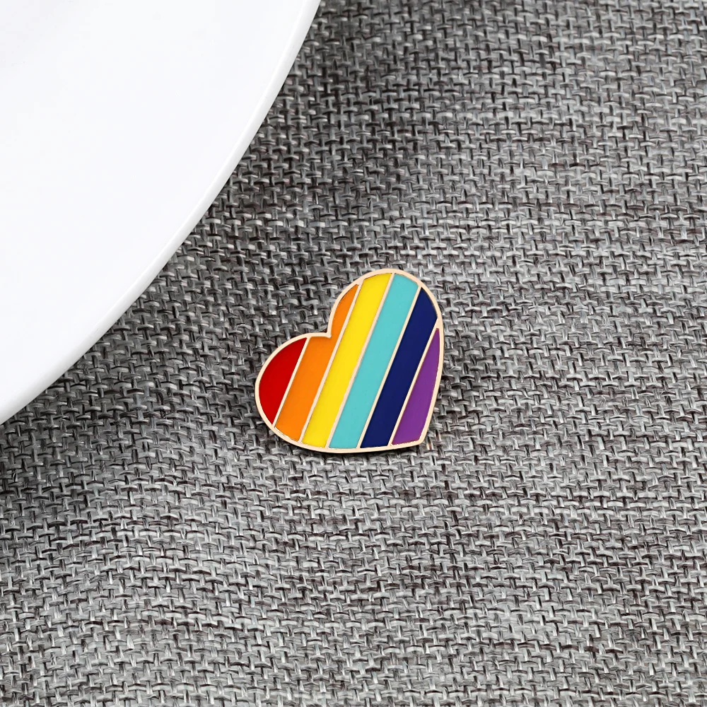 LGBT, дизайнерская брошь на булавке, креативное мороженое, сердце, палец, флаг, радуга, Металлическая Булавка, жетон для геев, лесбиянок, Прайд, значок на лацкане, ювелирное изделие, подарок