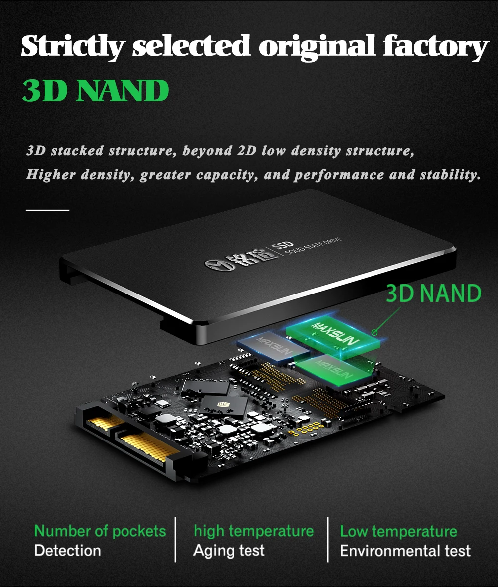 MAXSUN ssd 120 ГБ 240 ГБ 480 ГБ 512 960 1 ТБ SSD SATAIII 3D NAND флэш-память, TLC, SMI, 500 МБ/с. Внутренний твердотельный накопитель для портативных ПК