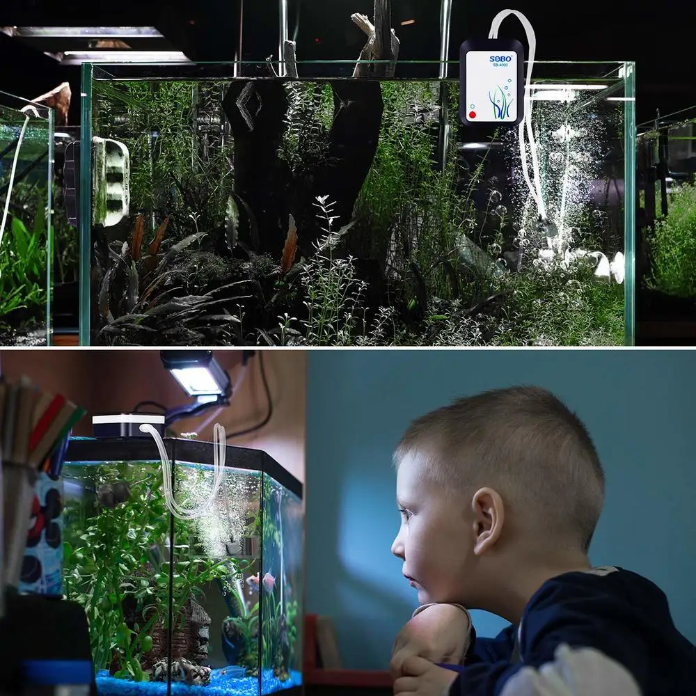 Двойной выход Перезаряжаемый USB воздушный насос для аквариума рыбалки на