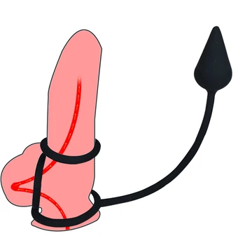 VETIRY Anal Plug with Penis Rings Pull Beads Cock Rings Men Erotic Toys Gay Climax Butt Plug Prostate Massage Sex Products 2