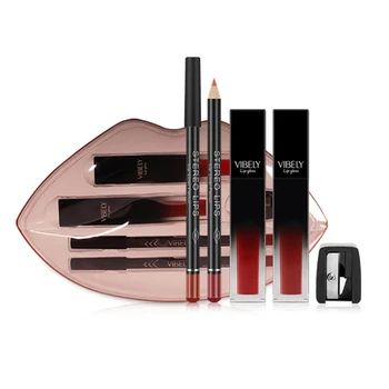 

Liquid Matte Lasting Waterproof Lipstick Lips Pencil Makeup Mate Lip Gloss Velvet Liquid Lipstick Set