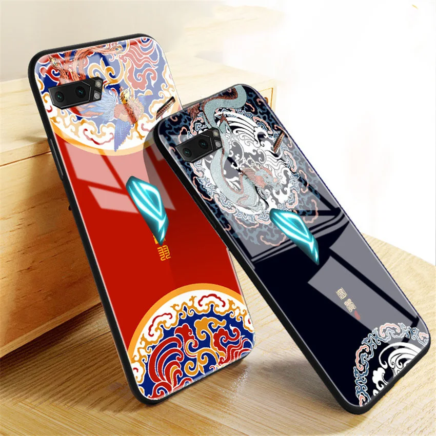 Стеклянный чехол Aixuan для Asus ROG Phone II ZS660KL ROG Phone 2 ROG2, чехол из закаленного стекла, силиконовый защитный полный чехол s