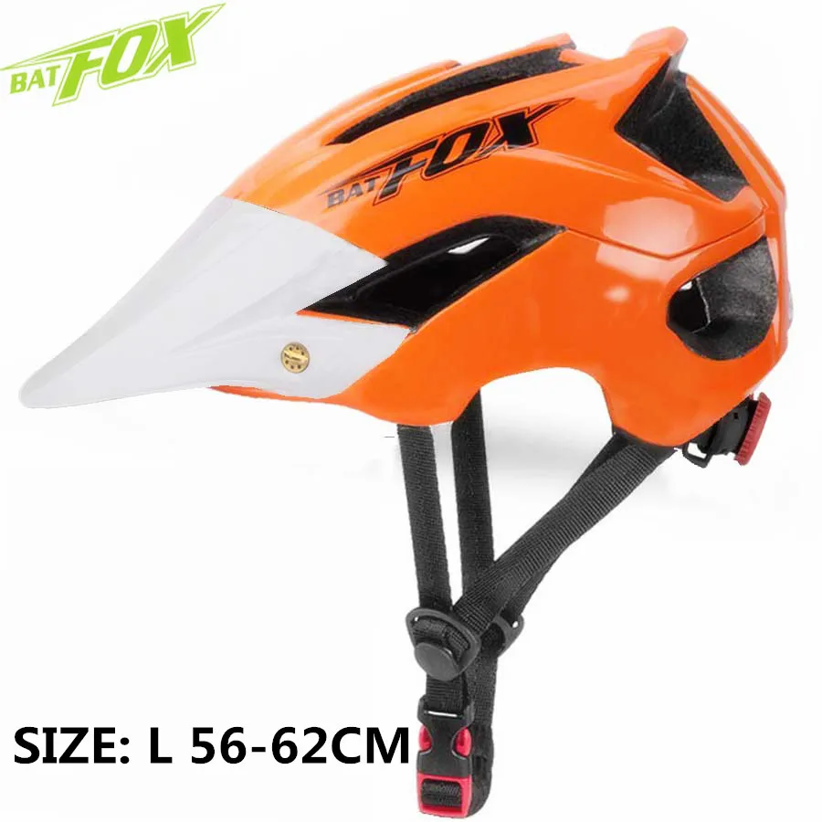 5002-orange BATFOX мужской велосипедный шлем все-terrai MTB шлем для велосипеда, мотоцикла спортивный защитный шлем внедорожный супер горный велосипед велосипедный шлем bmx - Цвет: 5002-orange