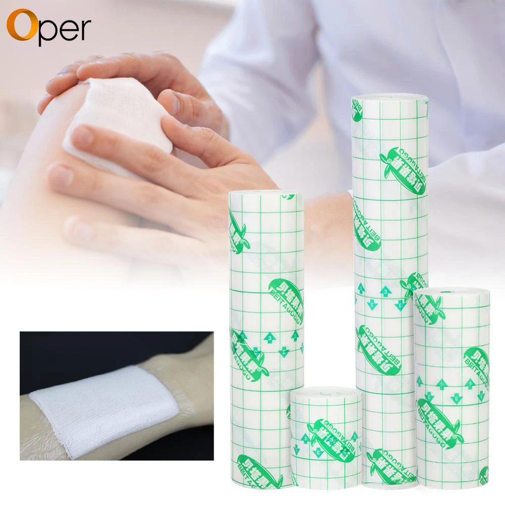 

Waterproof Medical PU Adhesive Tape Plaster Breathable Anti-allergic Fixation Tape Bandage Wound Dressing Fixation Tapes 5CM*5M
