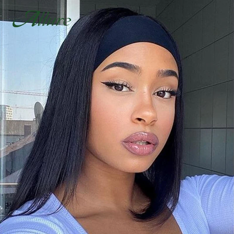 Headband Wigs For Black Women Human Hair Brazilian Remy Glueless