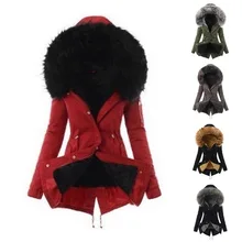Женские теплые толстовки с капюшоном, зимнее пальто, парка, приталенные куртки, плюшевая верхняя одежда на молнии с капюшоном, Женская куртка Chaqueta Mujer
