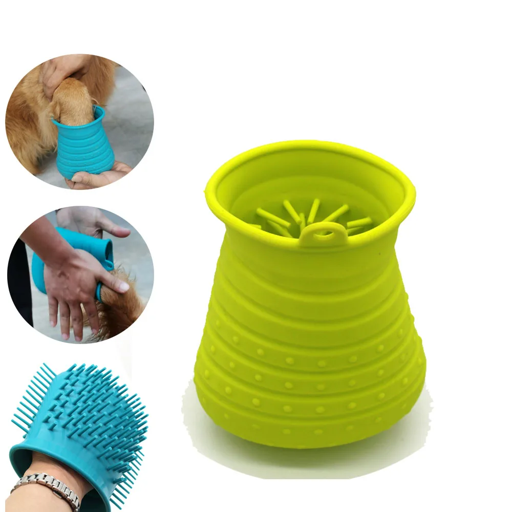 NewPortableDogPawCleanerCupPetCleaningBrushDogFootCleaner