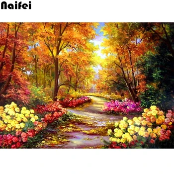 

5D diy Diamond Painting Autumn Landscape Diamond mosaic Full Square Round Embroidery rhinestone home decoration Diamond art