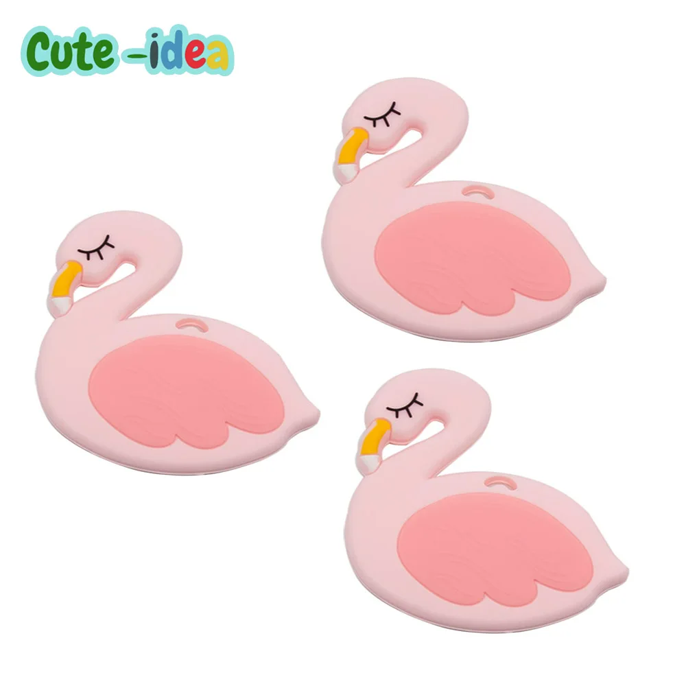 

Cute-idea 1pc Flaming Bird Teether Food Grade Silicone Beads BPA Free for Baby Teething Cartoon DIY Baby Nursing Chewing Toys