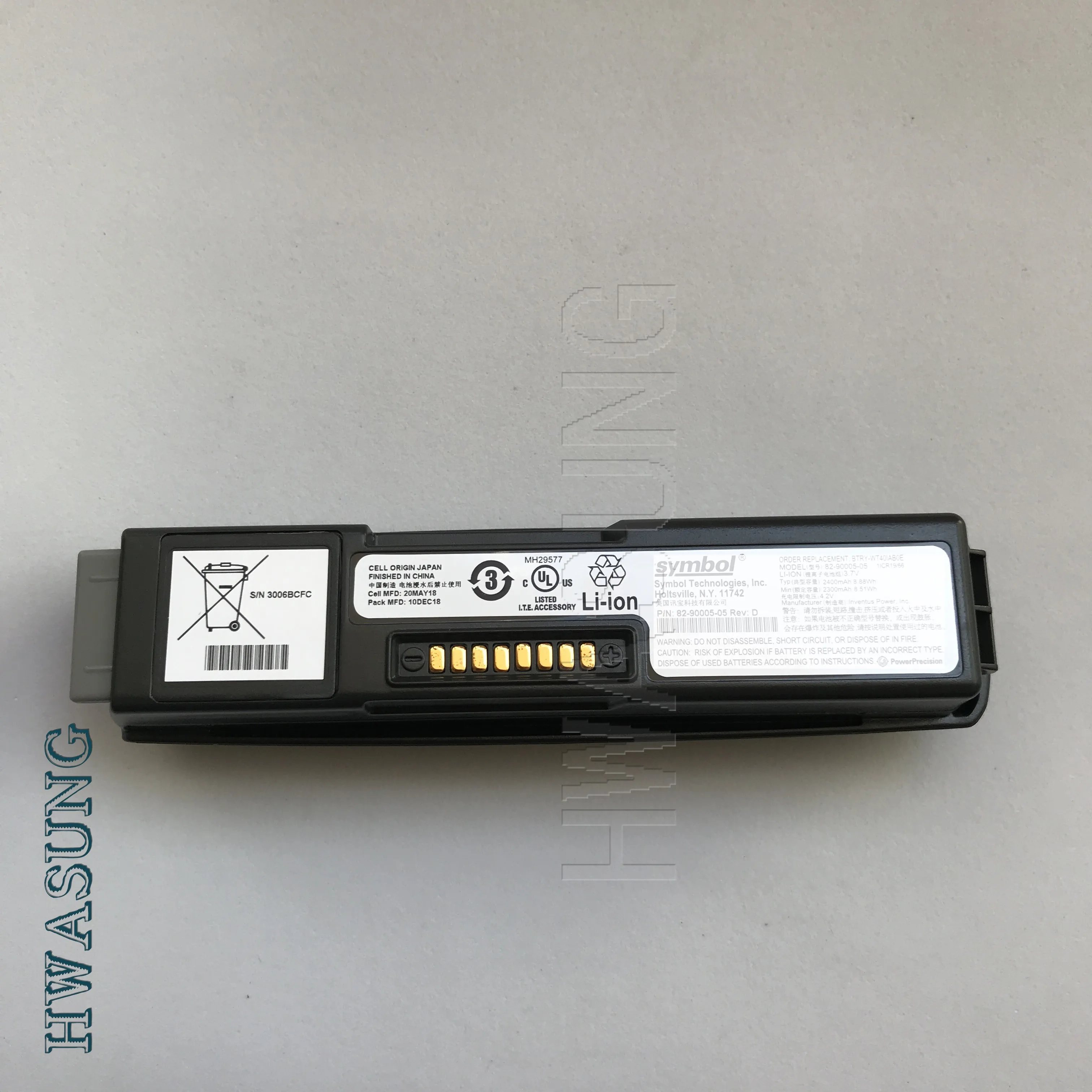 Аккумулятор для Symbol WT4000 WT4070 WT4090 WT41N0 2400 мАч/3,7 в P/N: PART-WT40IABOE