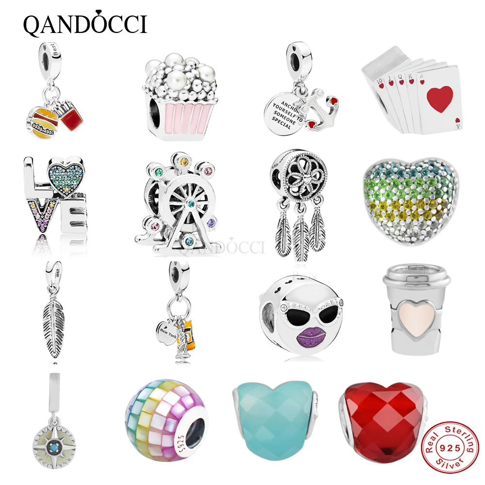 QANDOCCI 2018 летние 925 Серебряные разноцветные любовь духовный Ловец снов бусины
