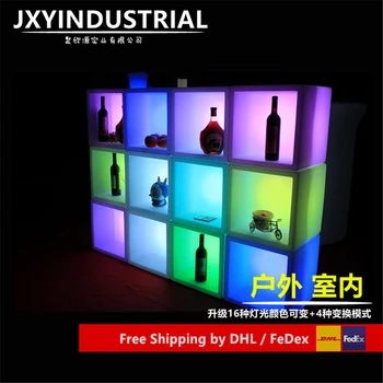 

2018 new 5L Waterproof Plastic LED Ice Bucket Color Bars Nightclubs LED Light Up Champagne Beer Bucket Bars Night Party