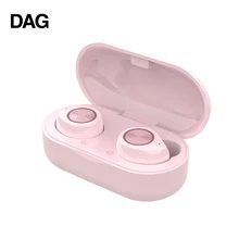 DAG TW60 TWS Bluetooth V5.0 гарнитура спортивные беспроводные наушники 3D стерео наушники мини вкладыши двойной микрофон с зарядным устройством