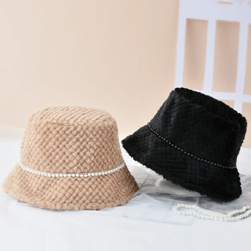 2022 New Female Hat Autumn Winter Fisherman Hat Plush Soft Warm Fisherman Hat Panama Hat Casual Ladies Flat Bottom Korean Style fisherman hat