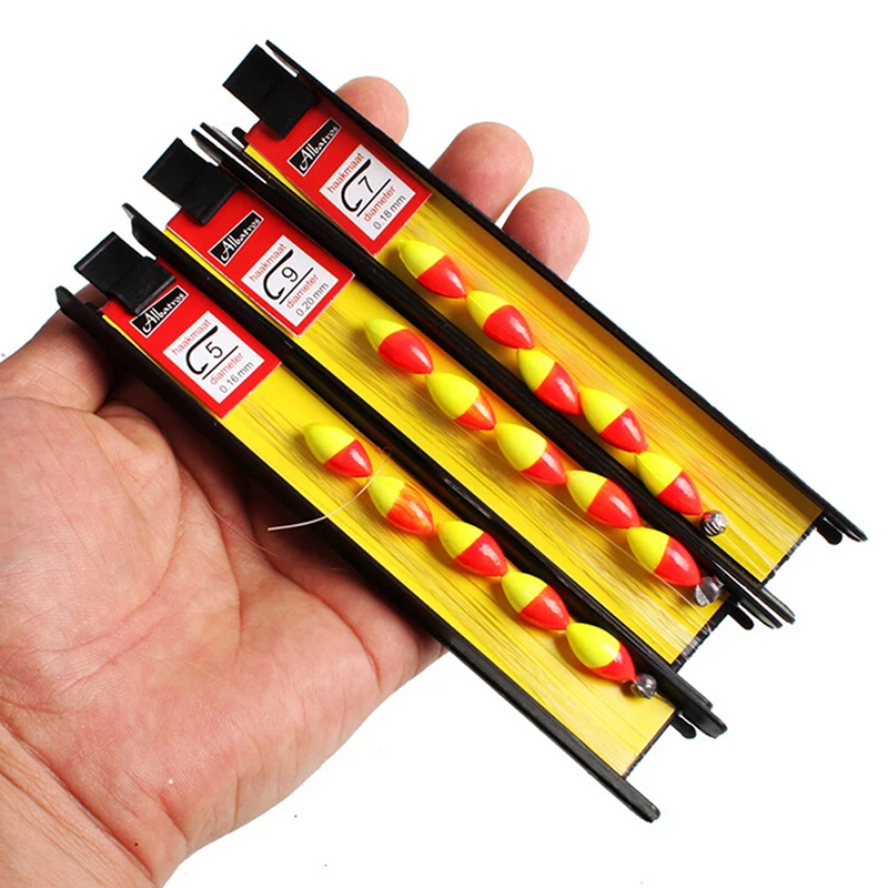 3 Sets/Lot Foam+Lead Fishing Float Set Seven Floats Drift Fishing Line Hook Line Group Floats Fish Tackle Equipment Accessory