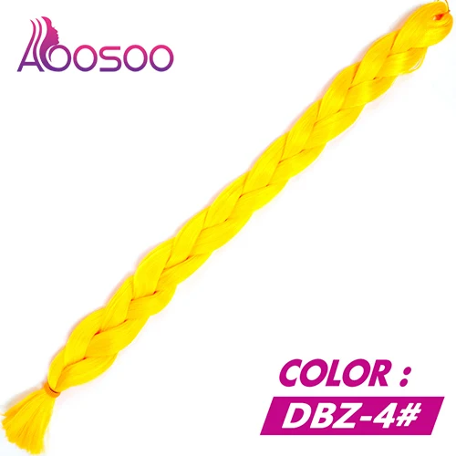 AOOSOO fashion Jumbo Braid Hair Crotchet Braids Pure Color Hair Expression Braiding Hair 82inch headwear - Цвет: 1B/27HL