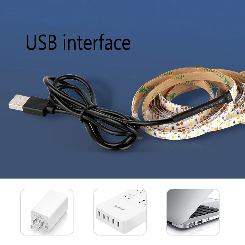 USB Светодиодная лента лампа RGB 3528SMD DC5V гибкий светильник Диодная лента ТВ гирлянда подсветка украшения неоновые лампы Водонепроницаемый 204