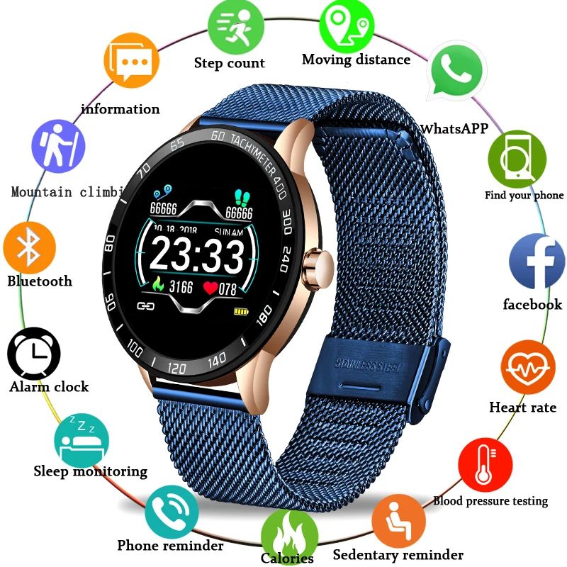 

Smart Watch Men Women OLED Screen Heart Rate Monitor Blood Pressure Fitness Tracker Sport Smart Bracelet Wristband Android IOS