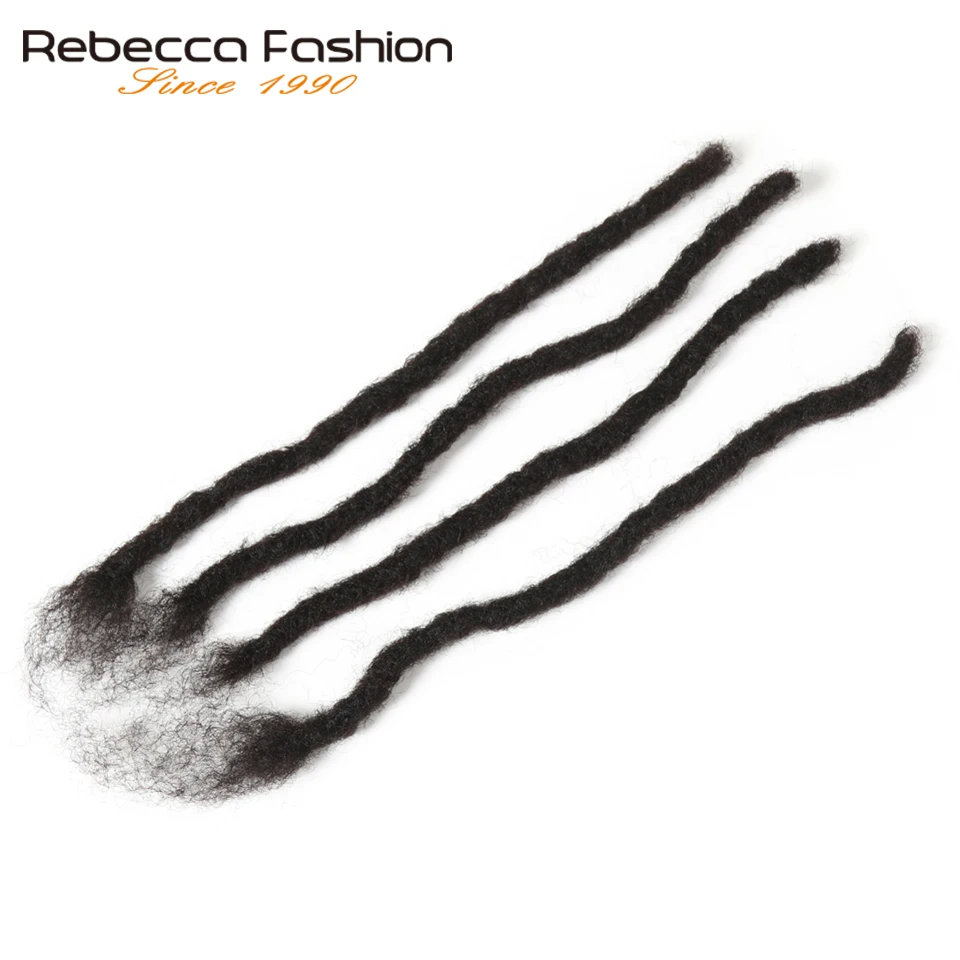Rebecca Реми афро кудрявый вьющиеся дреды вязаные крючком Косы 100% натуральные волосы Jumbo страх прическа ручной работы дреды плетение волос