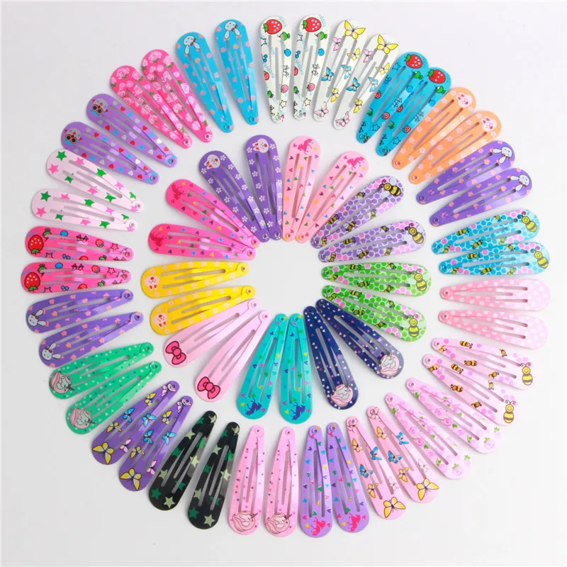 20/40 Pcs/Lot Hair Clips Candy Color Dripping Hair Clip Princess Barrette Korean Hairclip Cartoon Headdress Hairpins for Girls