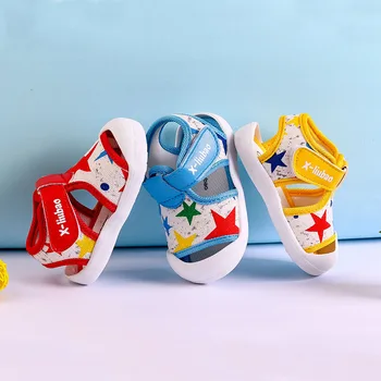 

Summer Baby Soft-Sole Sandals Toddler Boys Girls Closed-toe Breathable Shoes Children Hooks Casual Beach Sandals