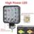 OKEEN 4pcs Car LED Bar Worklight 48W Offroad Work Light 12V Light Interior LED 4x4 LED Tractor Headlight Spotlight for Truck ATV