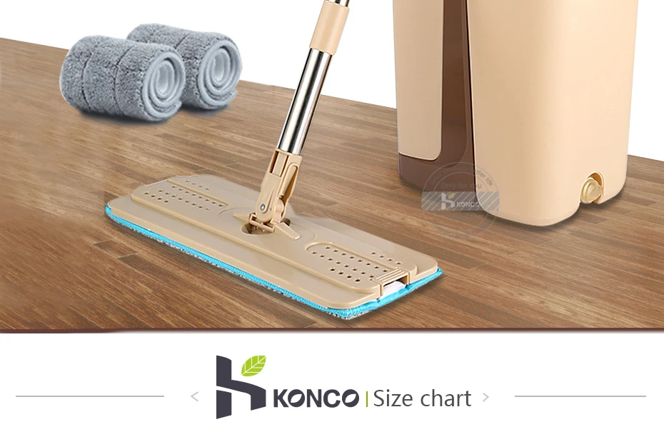 Konco Волшебная плоская швабра с ковшом, вращающаяся на 360 градусов, инструмент для уборки, для кухни, ванной комнаты, для мытья пола, скруббер, микрофибра, Швабра, прокладки